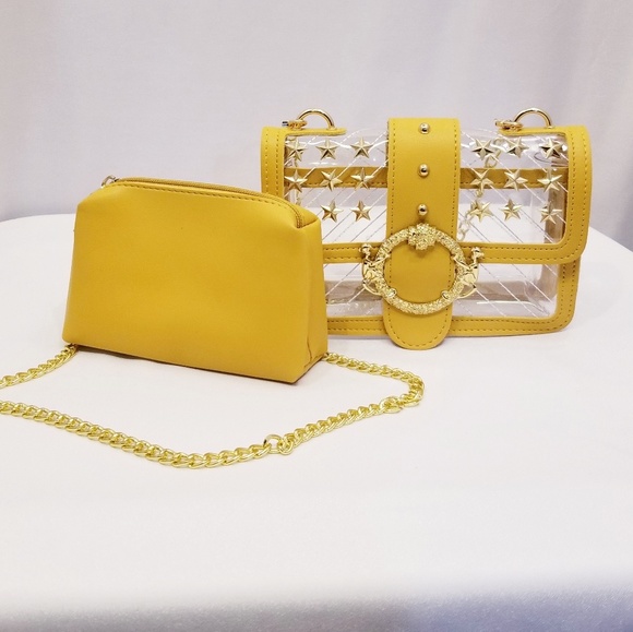 Bags Clear Jelly Crossbody Bag Gold Chain Strap Poshmark